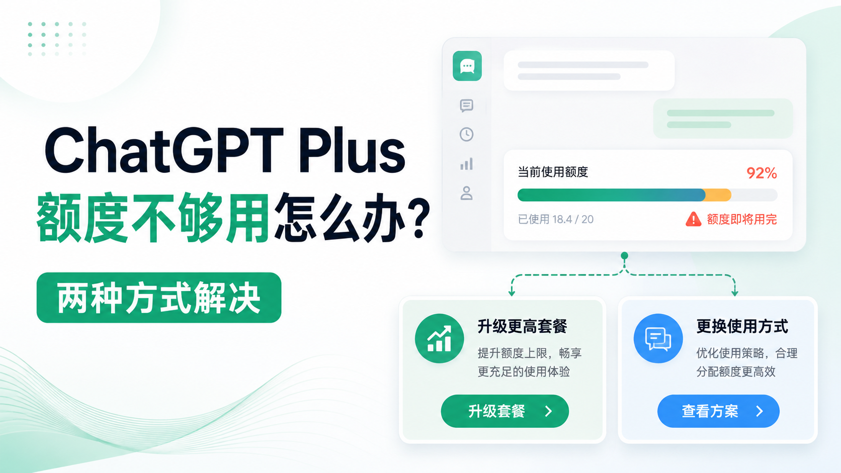 ChatGPT Plus 额度不够用怎么办?两种方式解决